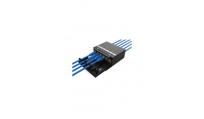 Digitus Consolidation point box, 6-port Keystone modules with intelligent cable manager