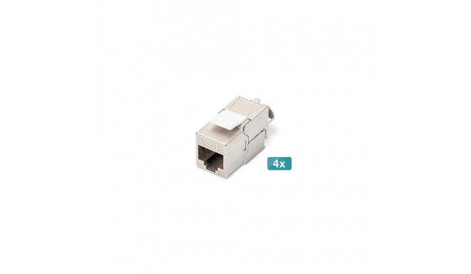 Digitus CAT 6A Keystone module, shielded, tool-free mounting connection - 4 pcs.