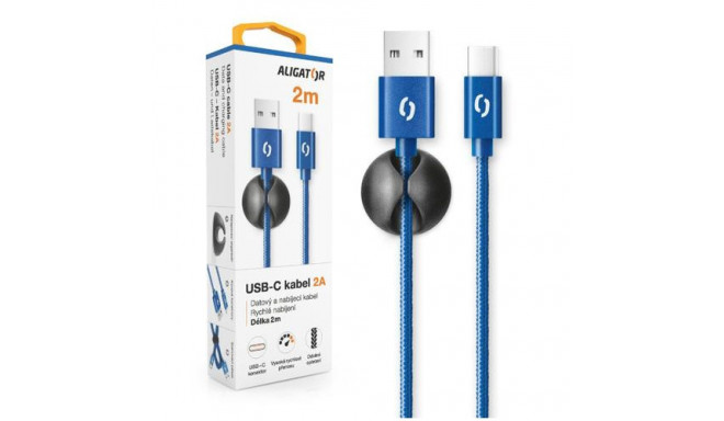 Aligator DATKP30 USB cable 2 m USB 3.2 Gen 1 (3.1 Gen 1) USB A USB C Blue