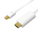 LogiLink CV0123 video cable adapter 2 m Mini DisplayPort HDMI Type A (Standard) White