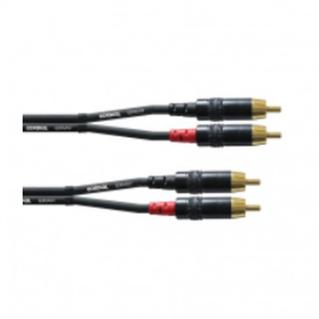 Cordial CFU 3 CC audio cable 3 m 2 x RCA Black