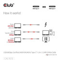 CLUB3D USB 80Gbps Certified 240W 8K240Hz Type-C® 1.2m / 3.94ft White Cable