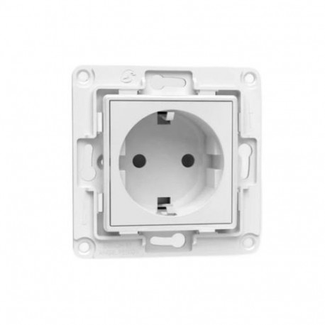 Shelly Wall Socket EU socket-outlet Type E White