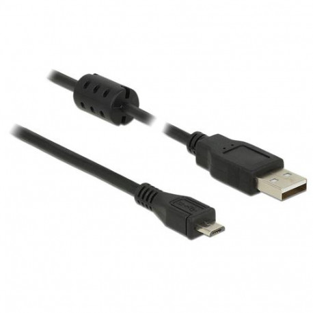 DeLOCK 2m, USB 2.0-A/USB 2.0 Micro-B USB cable USB A Micro-USB B Black