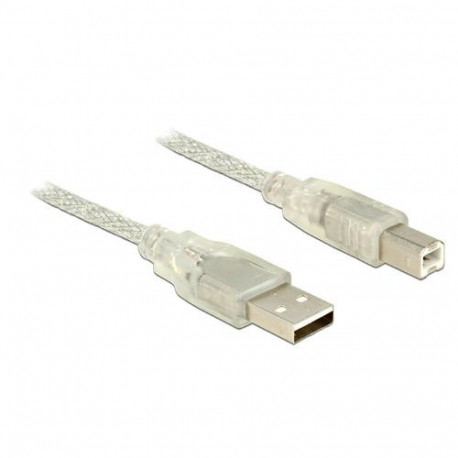 DeLOCK 83896 USB cable USB 2.0 5 m USB A USB B Transparent