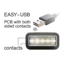 DeLOCK EASY-USB 2.0-A - USB 2.0-A, 2m USB cable USB A Black