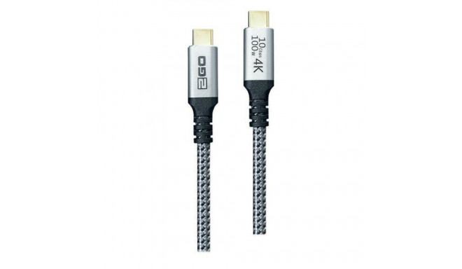 2GO 797513 USB cable USB 3.2 Gen 2 (3.1 Gen 2) 2 m USB C Silver
