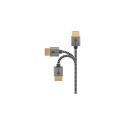 Goobay 75757 HDMI cable 1 m HDMI Type A (Standard) Grey