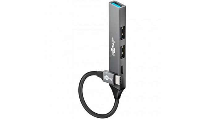 Goobay 74459 interface hub USB 3.2 Gen 1 (3.1 Gen 1) Type-C 5000 Mbit/s Light grey