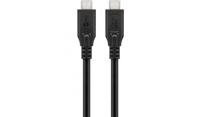 Goobay 74182 USB cable USB4 Gen 2x2 0.5 m USB C Black