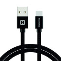 Swissten 71521201 USB cable 1.2 m USB A USB C Black