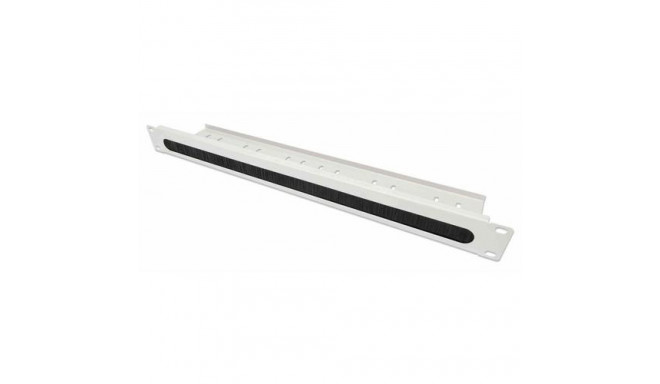 Intellinet 19&quot; Cable Entry Panel with Cable Tray 2-Pack, 2-Piece Set, 1U, with Brush Insert