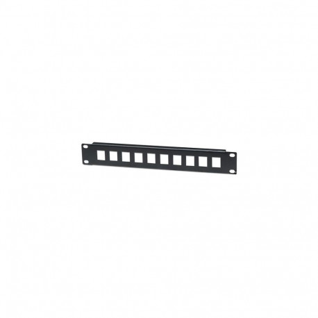 Intellinet Patch Panel, Blank, 10", 1U, 10-Port, Black