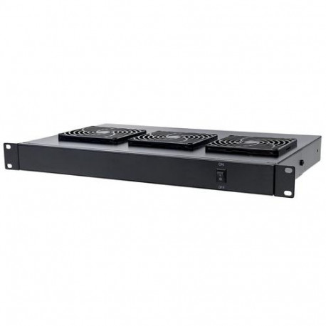 Intellinet 3-Fan Ventilation Unit for 19" Racks, 1U, Black