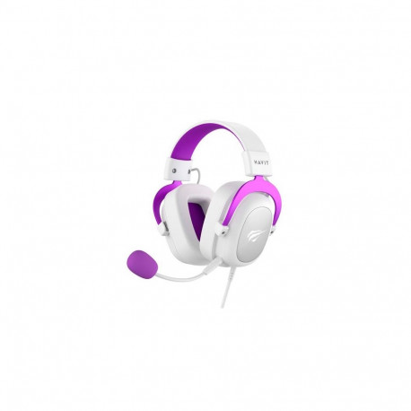 Havit H2002d - gaming headphones, white and purple