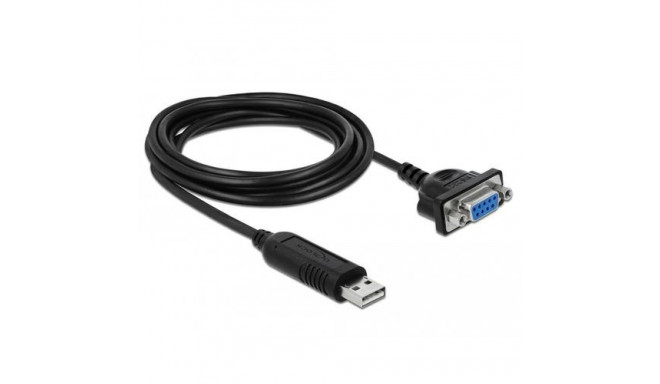 DeLOCK 66281 serial cable Black 1.8 m RS-232 USB Type-A