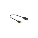 DeLOCK 0.2m, HDMI-A/HDMI Micro-D HDMI cable HDMI Type D (Micro) HDMI Type A (Standard) Black