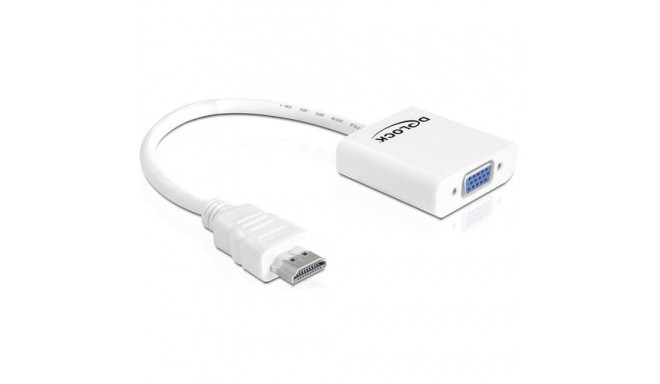 DeLOCK 65346 video cable adapter VGA (D-Sub) HDMI Type A (Standard) White