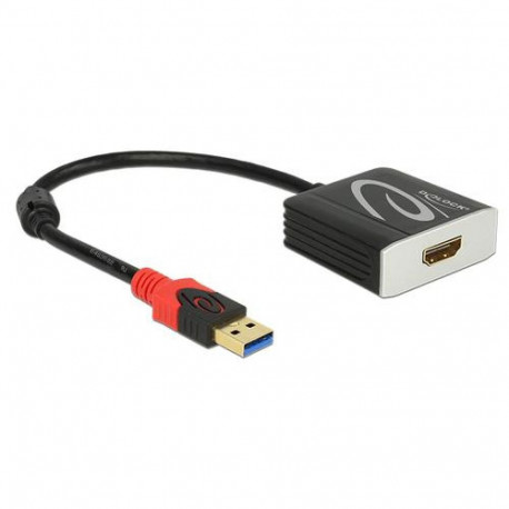 DeLOCK 62736 video cable adapter 0.2 m USB Type-A HDMI Black