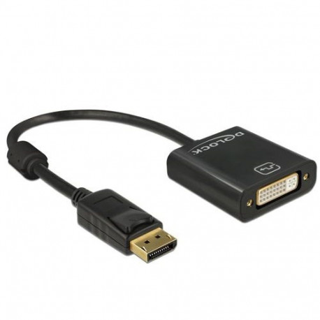 DeLOCK 62601 video cable adapter 0.2 m DisplayPort DVI-I Black
