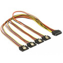 DeLOCK 60158 SATA cable 0.5 m SATA 15-pin 4 x SATA 15-pin Multicolour