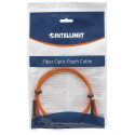Intellinet Fiber Optic Patch Cable, OM1, ST/ST, 1m, Orange, Duplex, Multimode, 62.5/125 µm, LSZH, Fi