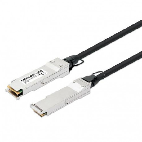 Intellinet 3m 40G QSFP+ Passive Direct Attach Copper Twinax Cable 30AWG MSA QSFP-H40G-CU3M compatibl