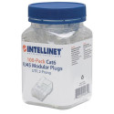 Intellinet RJ45 Modular Plugs, Cat6, UTP, 2-prong, for stranded wire, 15 µ gold plated contacts, 100
