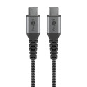 Goobay 49302 USB cable USB 2.0 1 m USB C Grey, Silver