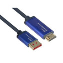 Alcasa 4860-SF020B video cable adapter 2 m DisplayPort HDMI Black, Blue