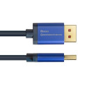 Alcasa 4860-SF020B video cable adapter 2 m DisplayPort HDMI Black, Blue