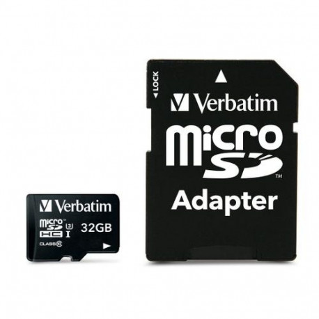 SD MicroSD Card 32GB Verbatim SDHC Pro Class 10 + Adapter retail