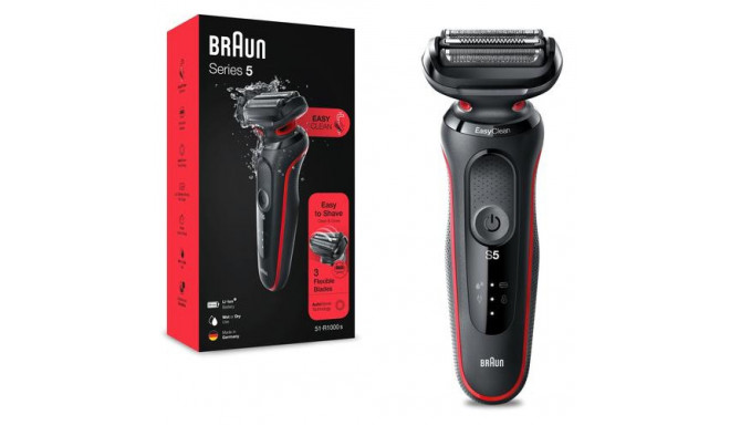 Braun Series 5 50-R1000s Foil shaver Black, Red