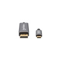 Manhattan USB-C to DisplayPort 1.4 Cable, 8K@60Hz, 2m, Male to Male, Black, Equivalent to CDP2DP146B Manhattan USB-C to DisplayPort 1.4 Cable, 8K@60Hz, 2m, Male to Male, Black, Equivalent to CDP2DP146B