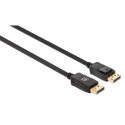 Manhattan DisplayPort 1.4 Cable, 8K@60hz, 3m, Braided Cable, Male to Male, Equivalent to DP14MM3M, W