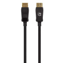 Manhattan DisplayPort 1.4 Cable, 8K@60hz, 3m, Braided Cable, Male to Male, Equivalent to DP14MM3M, W