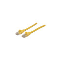 Intellinet Network Patch Cable, Cat6, 3m, Yellow, CCA, U/UTP, PVC, RJ45, Gold Plated Contacts, Snagl