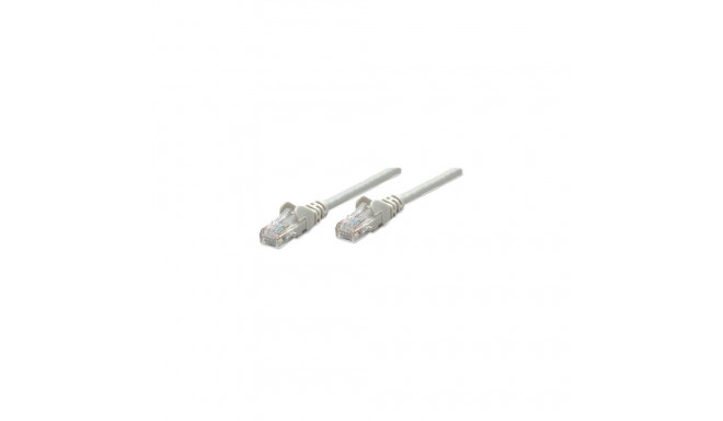 Intellinet Network Patch Cable, Cat5e, 3m, Grey, CCA, U/UTP, PVC, RJ45, Gold Plated Contacts, Snagle