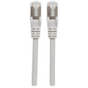 Intellinet Network Patch Cable, Cat6A, 0.5m, Grey, Copper, S/FTP, LSOH / LSZH, PVC, RJ45, Gold Plate
