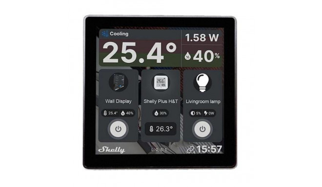 Shelly Wall Display Wireless Black