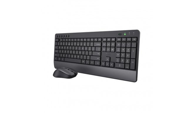 Trust Trezo keyboard Mouse included Universal RF Wireless QWERTZ German Black