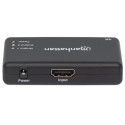 Manhattan HDMI Splitter 2-Port , 4K@30Hz, Displays output from x1 HDMI source to x2 HD displays (sam