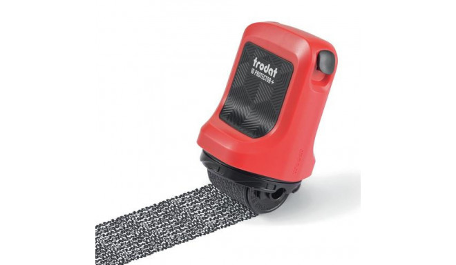 Trodat ID Protector+ Ink Roller Incl. Box/Letter Opener, Flame Red, Black Pad, Eng Pack