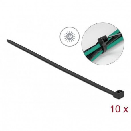 DeLOCK Cable tie UV-resistant L 610 x W 9.0 mm black 10 pieces