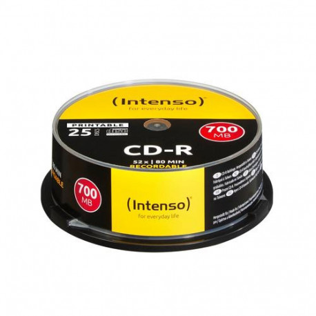CD-R  Intenso 700MB  25pcs Cakebox "printable inkjet"  52