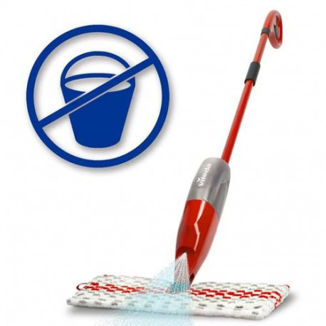 Vileda 1.2 Spray Max mop Microfibre, Plastic Dry&amp;wet Red, White