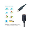 Equip USB-C to Serial (DB9) Cable, M/M, 1.5m