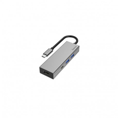 Hama 00200107 notebook dock/port replicator USB 3.2 Gen 1 (3.1 Gen 1) Type-C Anthracite, Grey