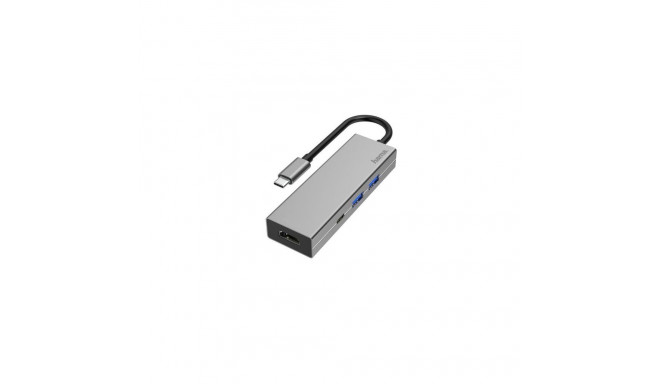 Hama 00200107 notebook dock/port replicator USB 3.2 Gen 1 (3.1 Gen 1) Type-C Anthracite, Grey