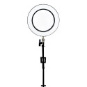 PLATINET DESK DRAWING LAMP MAGNIFY 10W 1 HEAD 48 LED 3xMAGNIFYING LENS BASE WITH CHARGER BLACK [4602